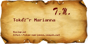 Tokár Marianna névjegykártya